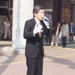 街頭演説風景